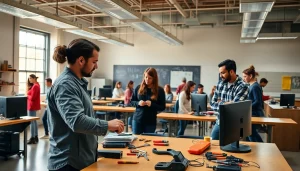 Students thriving in a Trade School Knoxville TN, engaged in hands-on learning experiences.