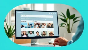 Onlyfans search interface with advanced filters and user interaction