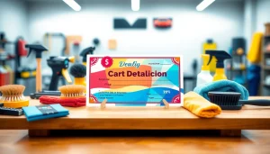 Create lasting memories with a car detailing gift certificate displayed on a stylish desk.