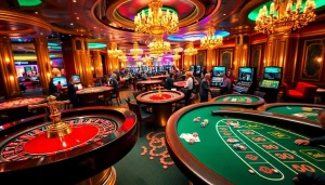 Vivez des jeux passionnants au casino en ligne Français avec des lumières vives et une action de jeu excitante.