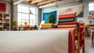 Koop canvas in een moderne setting met diverse kleurrijke canvasstoffen.