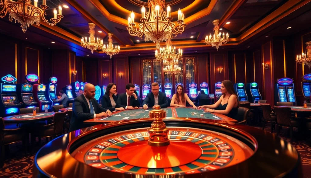 Vue captivante d'un environnement de jeu de table luxueux dans un casino en ligne Français.